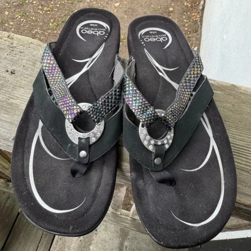 WOMEN'S ABEO FLIP FLOP SANDALS SHOES 10 SUPPORT